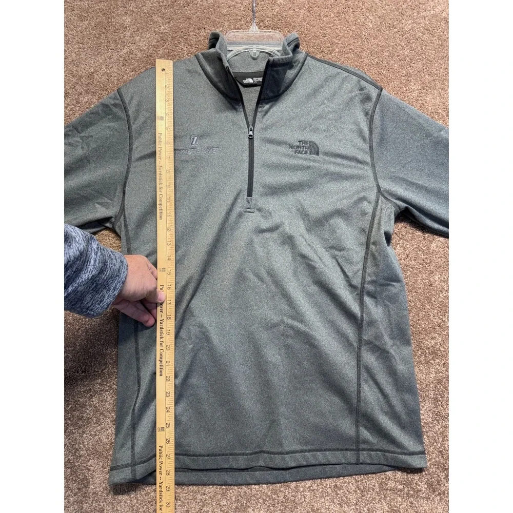 The North Face‎ Mens Large Gray Quarter Zip Pullover Zimmer Biomet Embroidered